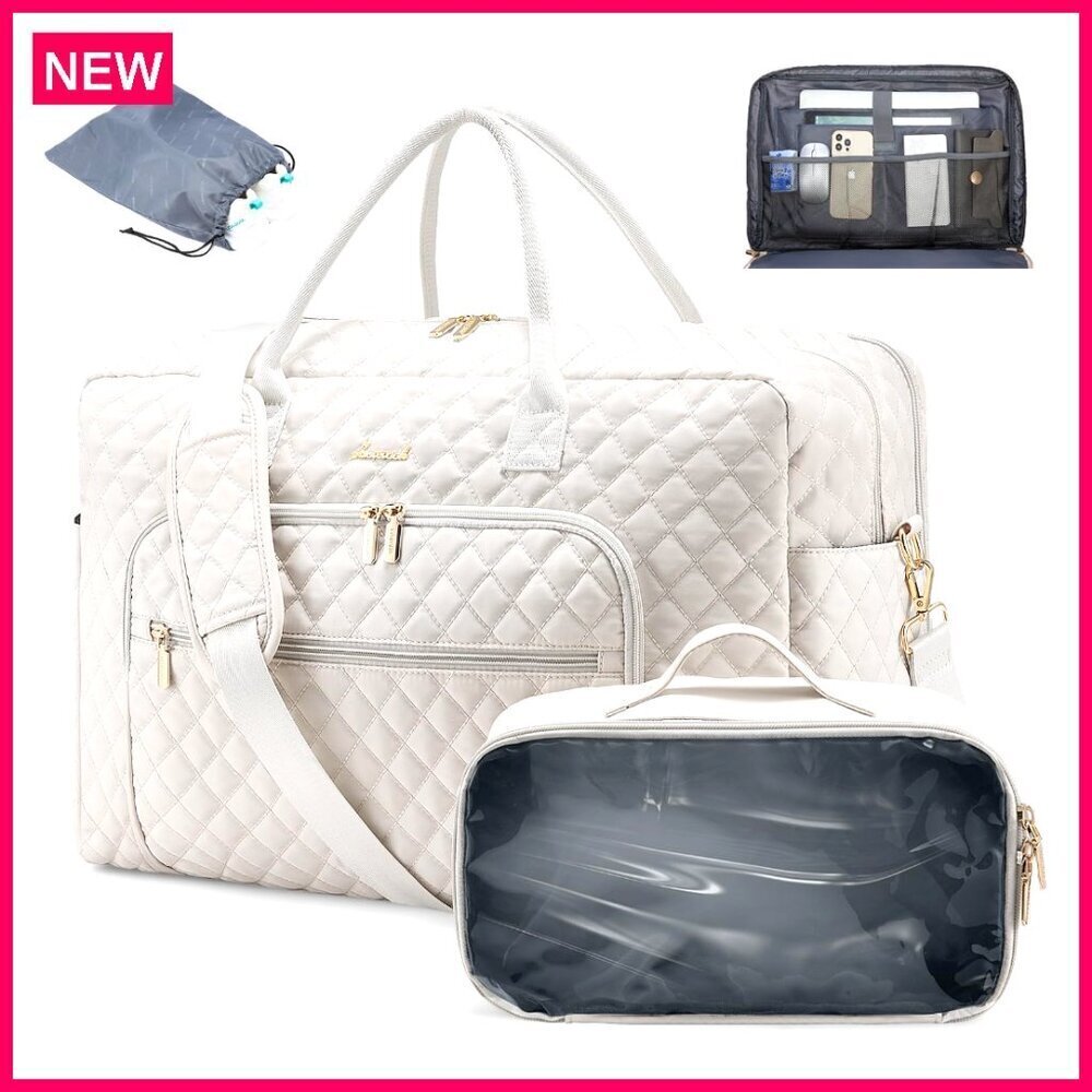 Travel Duffle Bag With Laptop Compartment, Toiletry & Shoe Pockets, Carry On